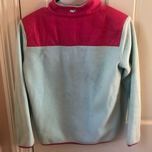 Vineyard Vines Light Aqua and Pink Fleece